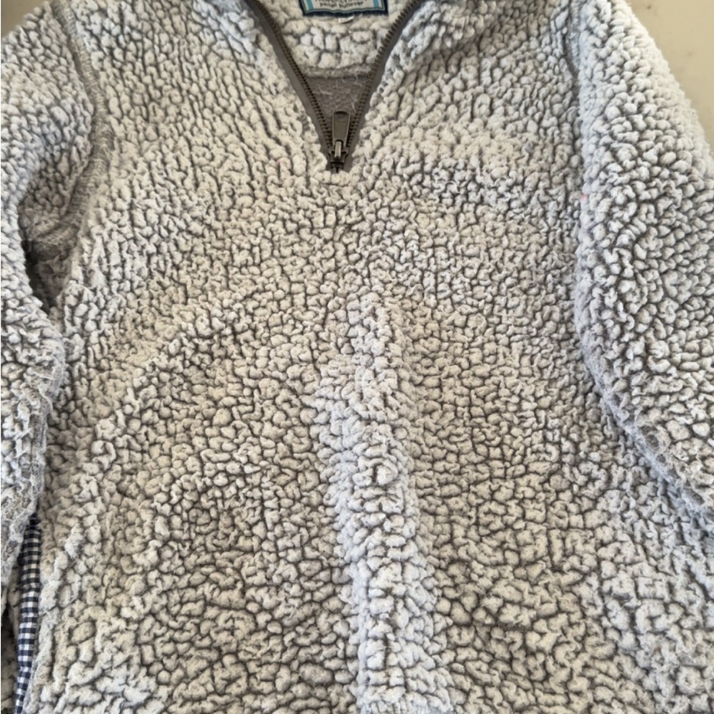 Cozy Gray Sherpa Kids Jacket